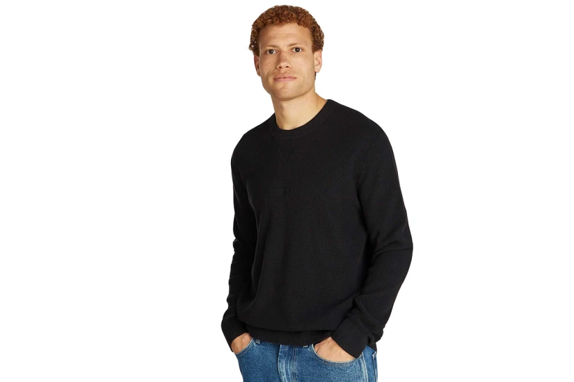 Tommy Jeans Ανδρική Μακρυμάνικη Μπλούζα Μαύρη
