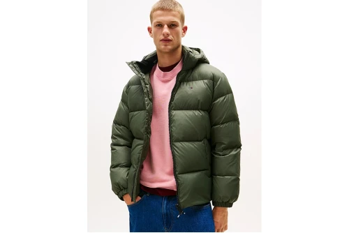 Tommy Jeans Water Repellent Down Hooded Μπουφάν Puffer Ανδρικό (DM0DM19786 MRH)