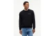 Tommy Jeans Linear Logo Embroidery Fleece Ανδρική Μακρυμάνικη Μπλούζα με Λαιμόκοψη Μαύρη
