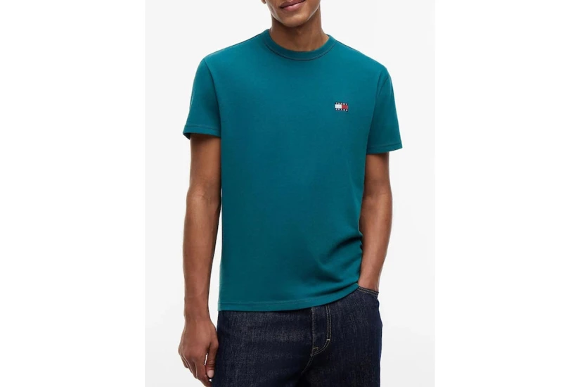 Tommy Jeans Ανδρικό Κοντομάνικο T-Shirt Πετρόλ