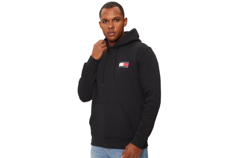 Tommy Jeans Ανδρικό Φούτερ Με Κουκούλα Μαύρο