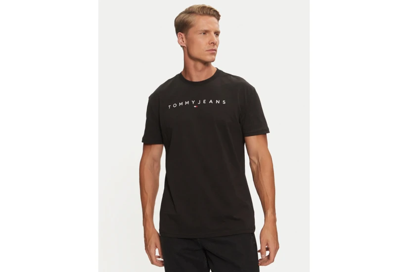 Tommy Jeans Ανδρικό Κοντομάνικο T-Shirt Μαύρο