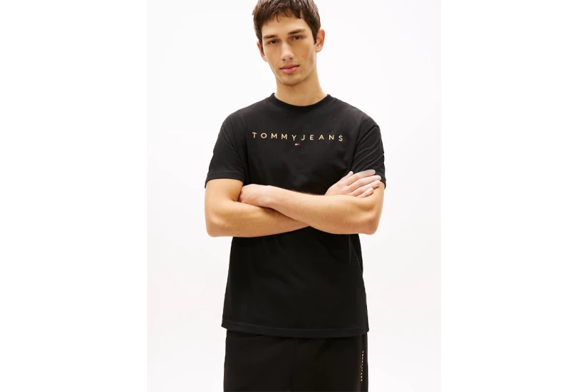 Tommy Jeans Linear Logo Embroidery Jersey Ανδρικό Κοντομάνικο T-Shirt