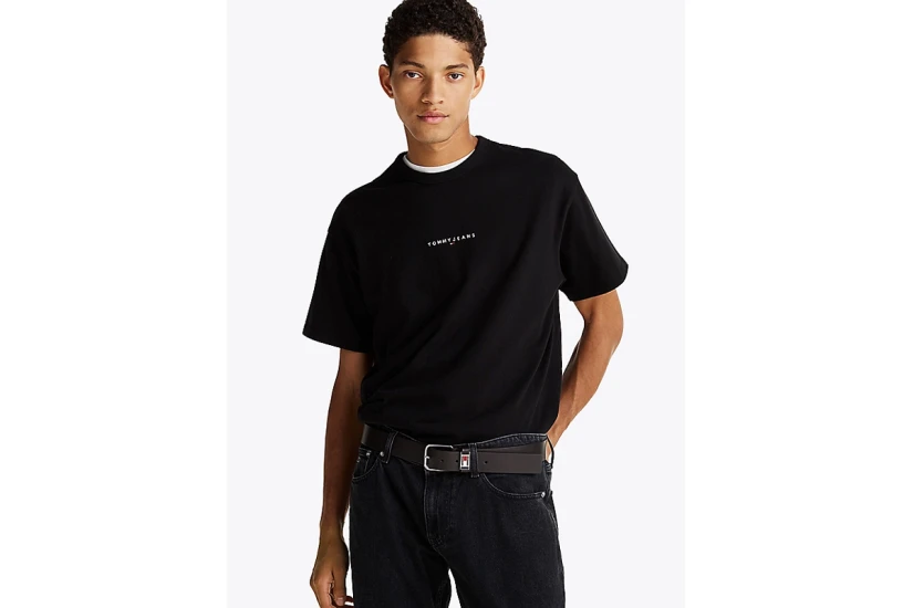 Tommy Jeans Ανδρικό Κοντομάνικο T-Shirt Μαύρο