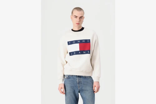 Tommy Jeans Melange Flag Crew Μπλούζα Με Λαιμόκοψη Ανδρική (DM0DM21186 AE3)