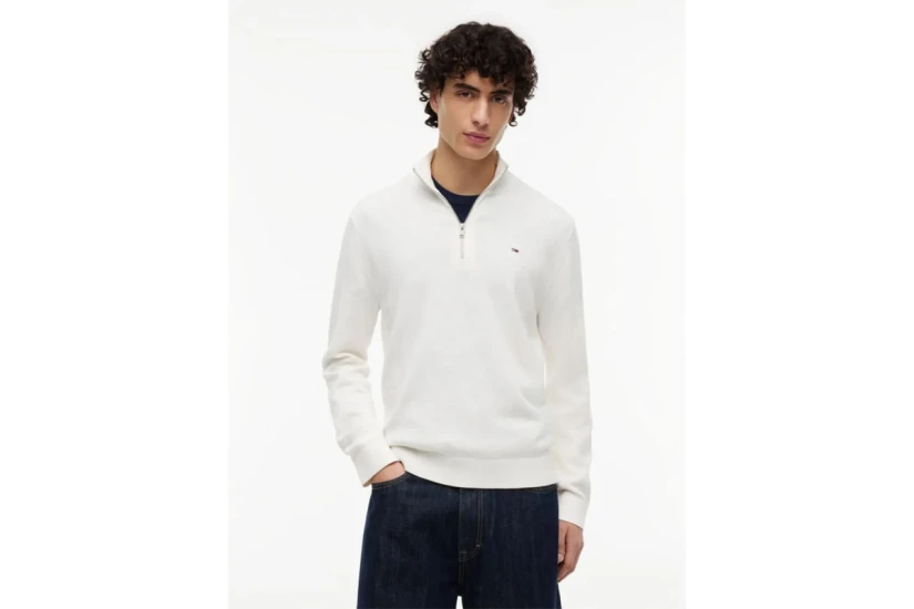 Tommy Jeans Flag Lightweight Slim Πουλόβερ Με Φερμουάρ Ανδρικό (DM0DM21654 YBH)
