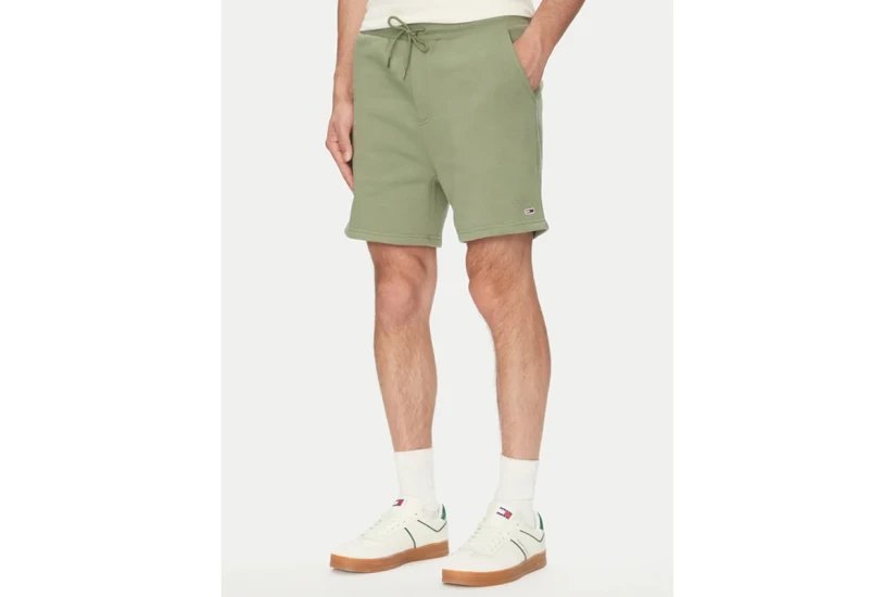 Tommy Jeans Flag Beach Ανδρική Αθλητική Βερμούδα Λαδί