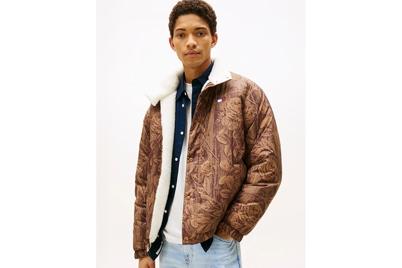 Tommy Jeans Reversible Teddy Relaxed Ανδρικό Μπουφάν Sherpa