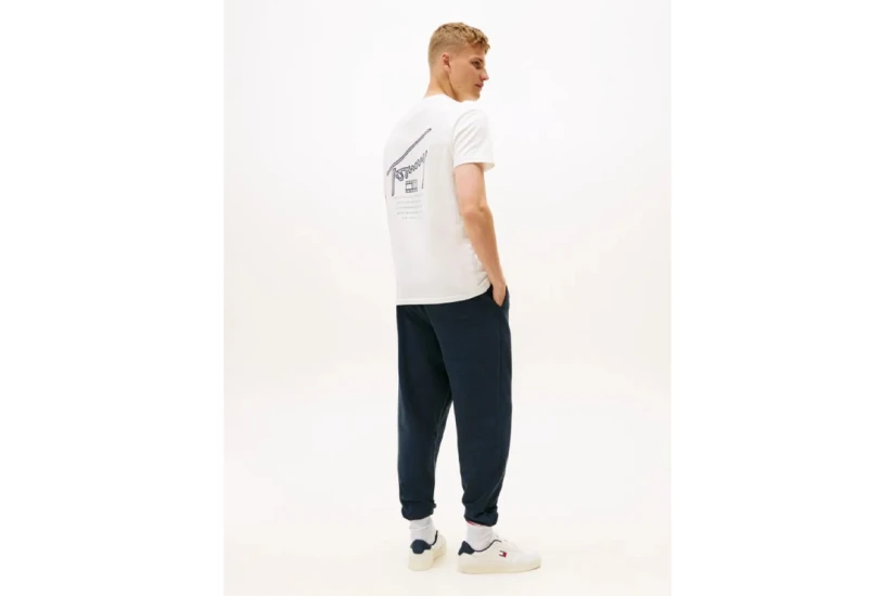 Tommy Jeans Signature Back Logo Ανδρικό Κοντομάνικο T-Shirt Εκρού