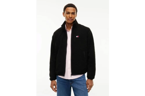 Tommy Jeans Badge Teddy Relaxed Ζακέτα Sherpa Ανδρική (DM0DM22345 BDS)