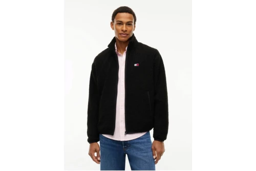 Tommy Jeans Badge Teddy Relaxed Ζακέτα Sherpa Ανδρική (DM0DM22345 BDS)