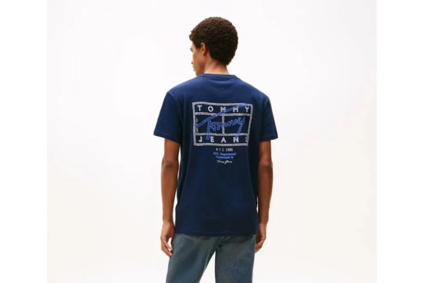 Tommy Jeans 90S Waving Flag Ανδρικό Κοντομάνικο T-Shirt Ραφ