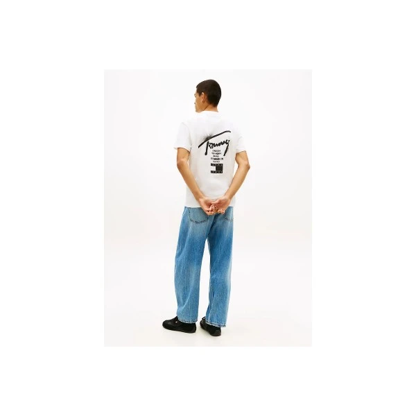 Tommy Jeans Regular Signature Back Logo Jersey T-Shirt Ανδρικό (DM0DM22553 YBL)