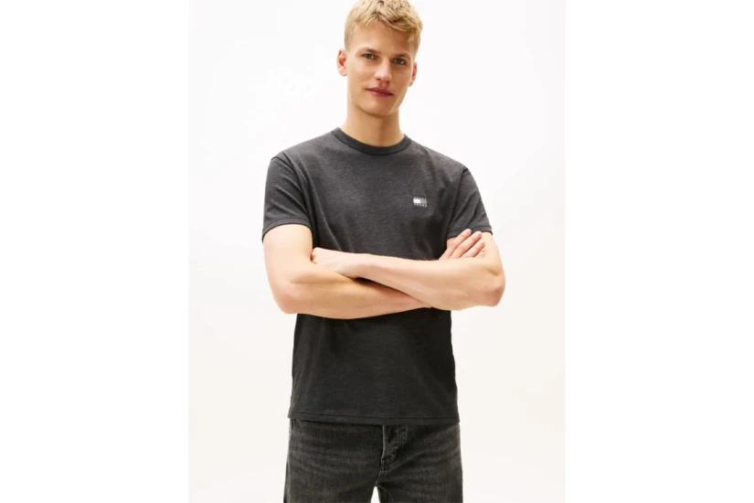 Tommy Jeans Regular Badge Ανδρικό Κοντομάνικο T-Shirt Γκρι Σκούρο