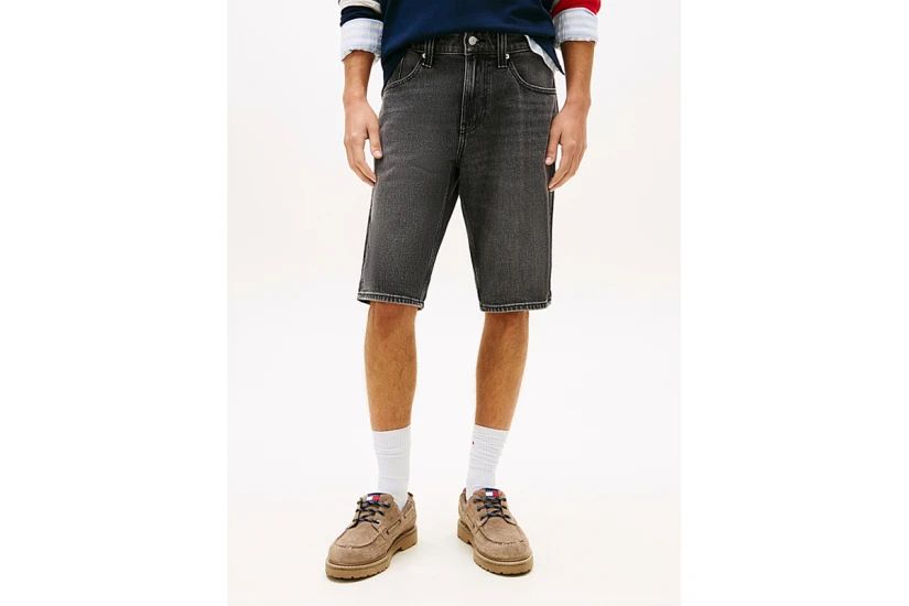 Tommy Jeans Ronnie Slim Ανδρική Βερμούδα Τζιν Μαύρη