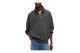 Tommy Jeans Waffle Knit Relaxed Ανδρική Μακρυμάνικη Πλεκτή Μπλούζα με Φερμουάρ Γκρι Σκούρο