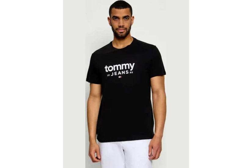 Tommy Jeans Slim Graphic Tee Ανδρικό Κοντομάνικο T-Shirt Μαύρο