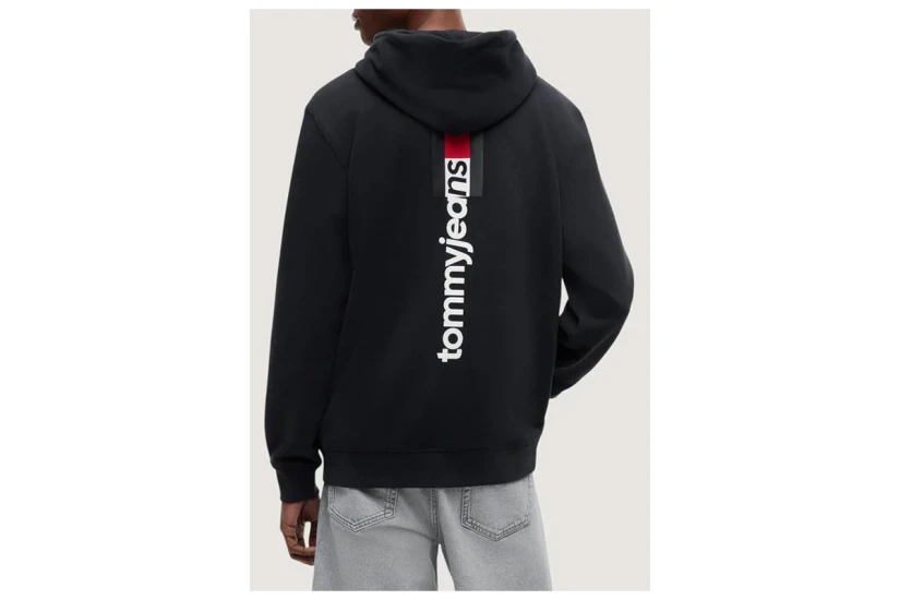 Tommy Jeans Entry DNA Ανδρικό Φούτερ με Κουκούλα Μαύρο