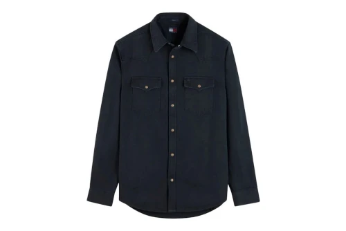 Tommy Jeans Washed Denim Western Τζιν Πουκάμισο Μακρυμάνικο Ανδρικό (DM0DM23518 BDS)