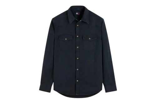 Tommy Jeans Washed Denim Western Τζιν Πουκάμισο Μακρυμάνικο Ανδρικό (DM0DM23518 BDS)