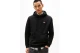 Tommy Jeans Badge Fleece Drawstring Ανδρικό Φούτερ με Κουκούλα Μαύρο