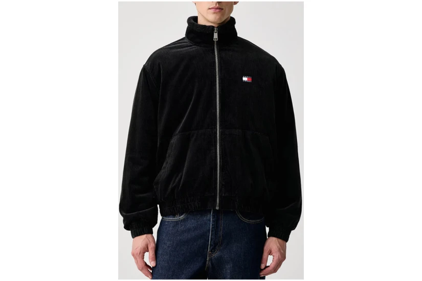 Tommy Jeans Washed Corduroy Ανδρικό Μπουφάν Bomber Μαύρο