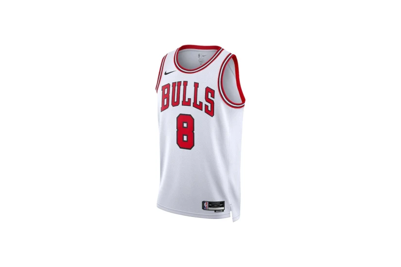 Nike Dri-FIT NBA Zach Lavine Chicago Bulls Association Edition Ανδρική Μπασκετική Φανέλα Λευκή, Κόκκινη