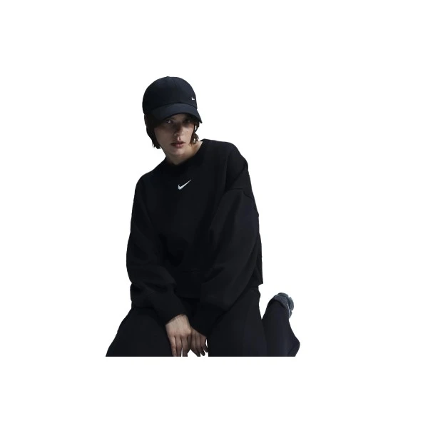 Nike Sportswear Phoenix Fleece Μπλούζα Με Λαιμόκοψη Γυναικεία (DQ5761 010)