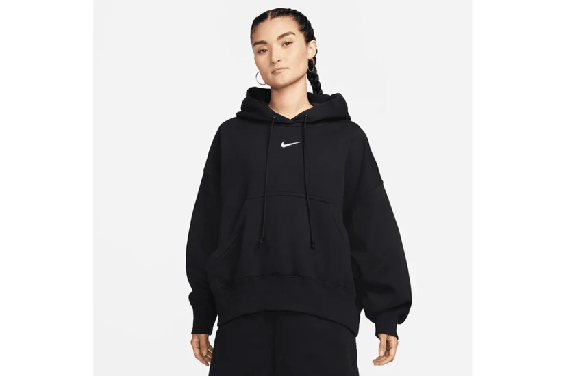 Nike Sportswear Phoenix Fleece Γυναικείο Φούτερ Με Κουκούλα Μαύρο