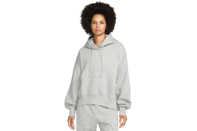 Nike Sportswear Phoenix Fleece Γυναικείο Φούτερ με Κουκούλα Γκρι