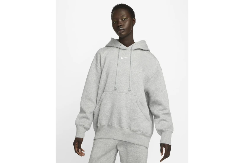Nike Sportswear Phoenix Fleece Γυναικείο Φούτερ με Κουκούλα Γκρι