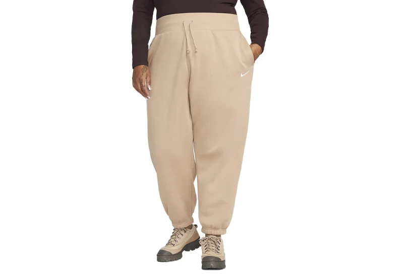 Nike Phoenix Fleece Γυναικείο Παντελόνι Φόρμας Μπεζ