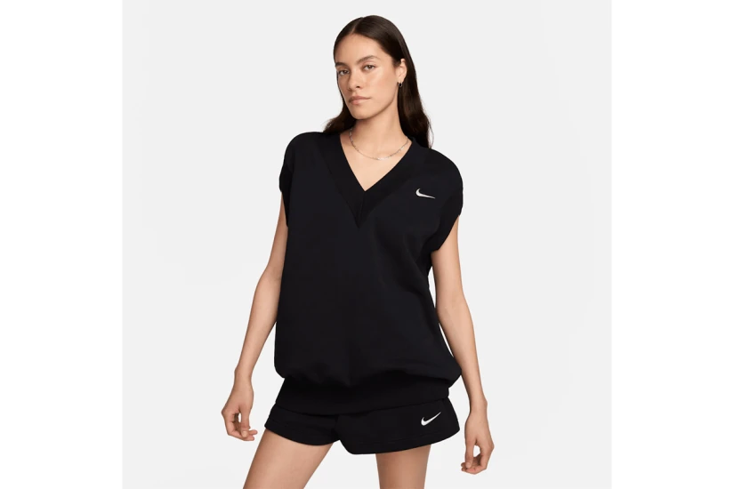 Nike Sportswear Phoenix Fleece Γυναικεία Αμάνικη Μπλούζα Μαύρη