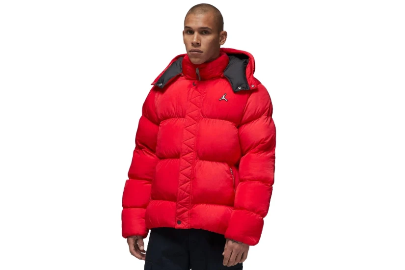 Jordan Ανδρικό Puffer Μπουφάν Κόκκινο