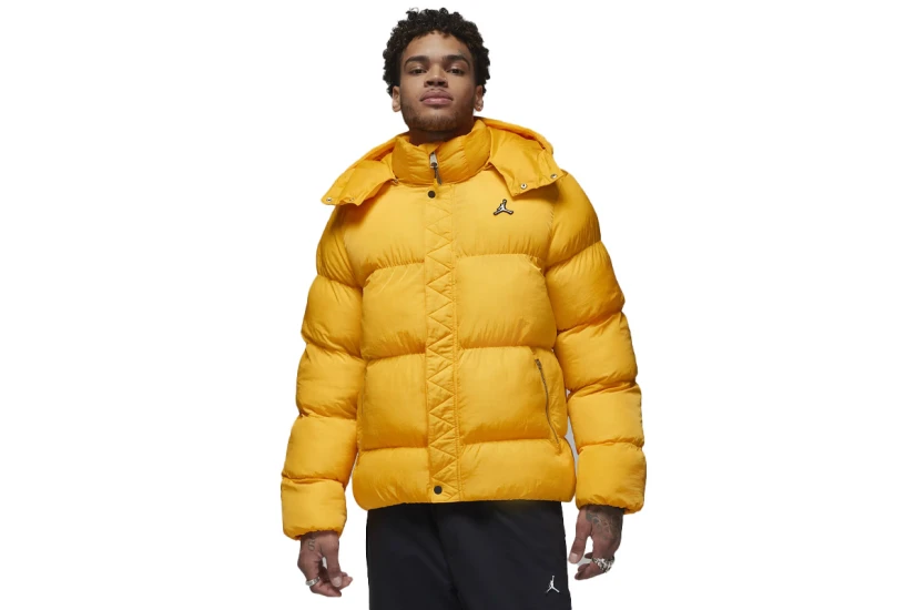 Jordan Ανδρικό Puffer Μπουφάν Κίτρινο