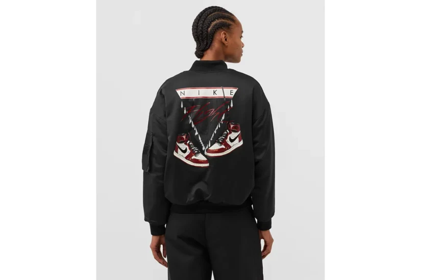 Jordan Flight Renegade Γυναικείο Bomber Μπουφάν Μαύρο