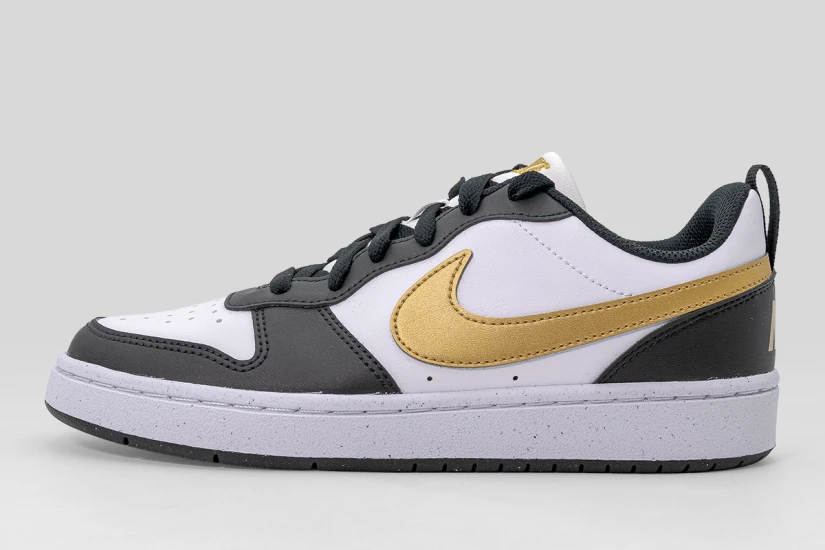 Nike Court Borough Low Recraft Sneakers Λευκά, Μαύρα, Χρυσά