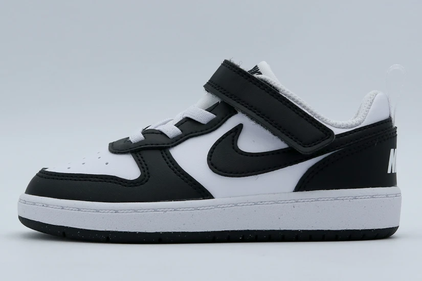 Nike Court Borough Low Recraft Βρεφικά Sneakers Μαύρα, Λευκά