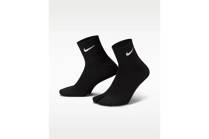Nike Everyday Plus Rift Split-Toe Dri-FIT Κάλτσες μέχρι τον Αστράγαλο Μαύρες 1 Ζευγάρι