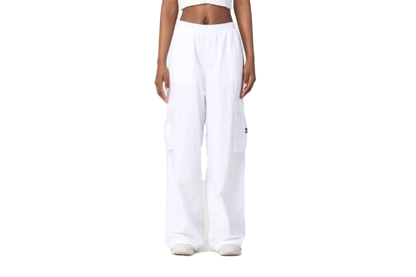 Tommy Jeans Wide Γυναικεία Παντελόνα Λευκή