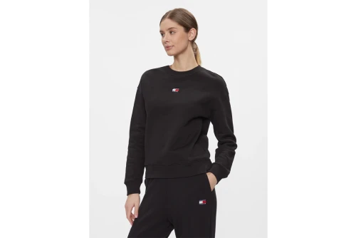 Tommy Jeans Badge Boxy Terry  Μπλούζα Με Λαιμόκοψη Γυναικεία (DW0DW17325 BDS)
