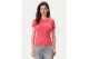 Tommy Jeans Slim Essential Rib Γυναικείο Κοντομάνικο T-Shirt Ροζ