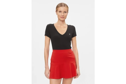 Tommy Jeans Essential V-Neck Slim Fit T-Shirt Γυναικείο (DW0DW17385 BDS)