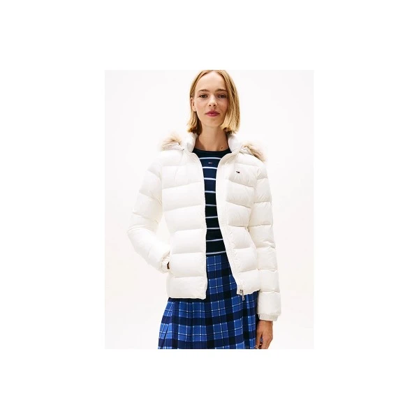 Tommy Jeans Shiny Water Repellent Down Μπουφάν Puffer Γυναικείο (DW0DW18312 YBL)