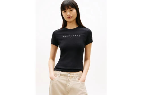 Tommy Jeans Slim Linear T-Shirt Γυναικείο (DW0DW18398 0GK)