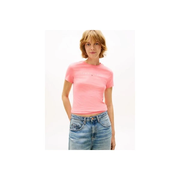 Tommy Jeans Slim Linear T-Shirt Γυναικείο (DW0DW18398 TIE)
