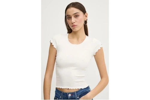Tommy Jeans Tjw Slim Scallop Rib Ss T-Shirt Γυναικείο (DW0DW19504 YBH)