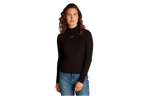 Tommy Jeans Slim Fit Μπλούζα Με Ψηλό Λαιμό Γυναικεία (DW0DW19830 BDS)