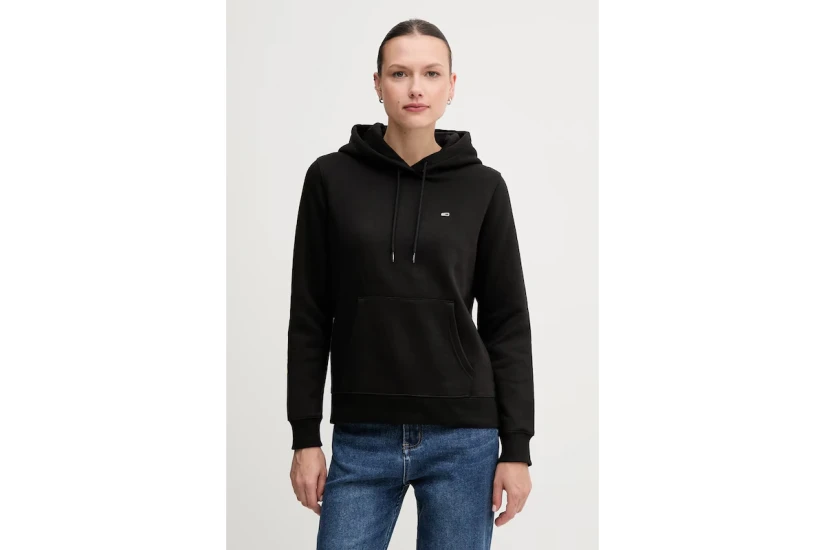 Tommy Jeans Flag Embroidery Drawstring Γυναικείο Φούτερ με Κουκούλα