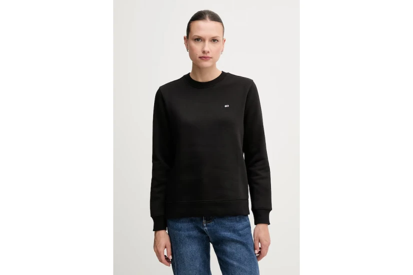Tommy Jeans Flag Embroidery Fleece Μακρυμάνικη Μπλούζα